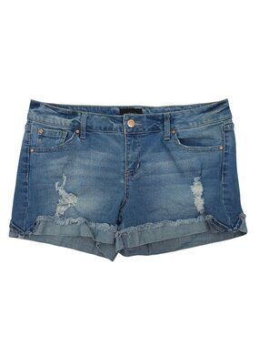 Celebrity Pink Denim Shorts Size 9/29 Distressed Cuffed Raw Hem Jean Cutoff Y2K